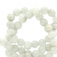 Jade Natural stone beads 6mm Light grey